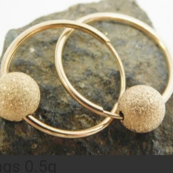 14k hoop earrings - Picture 1 of 9